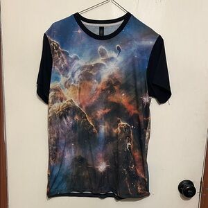 Galaxy Print Short Sleeve Tee